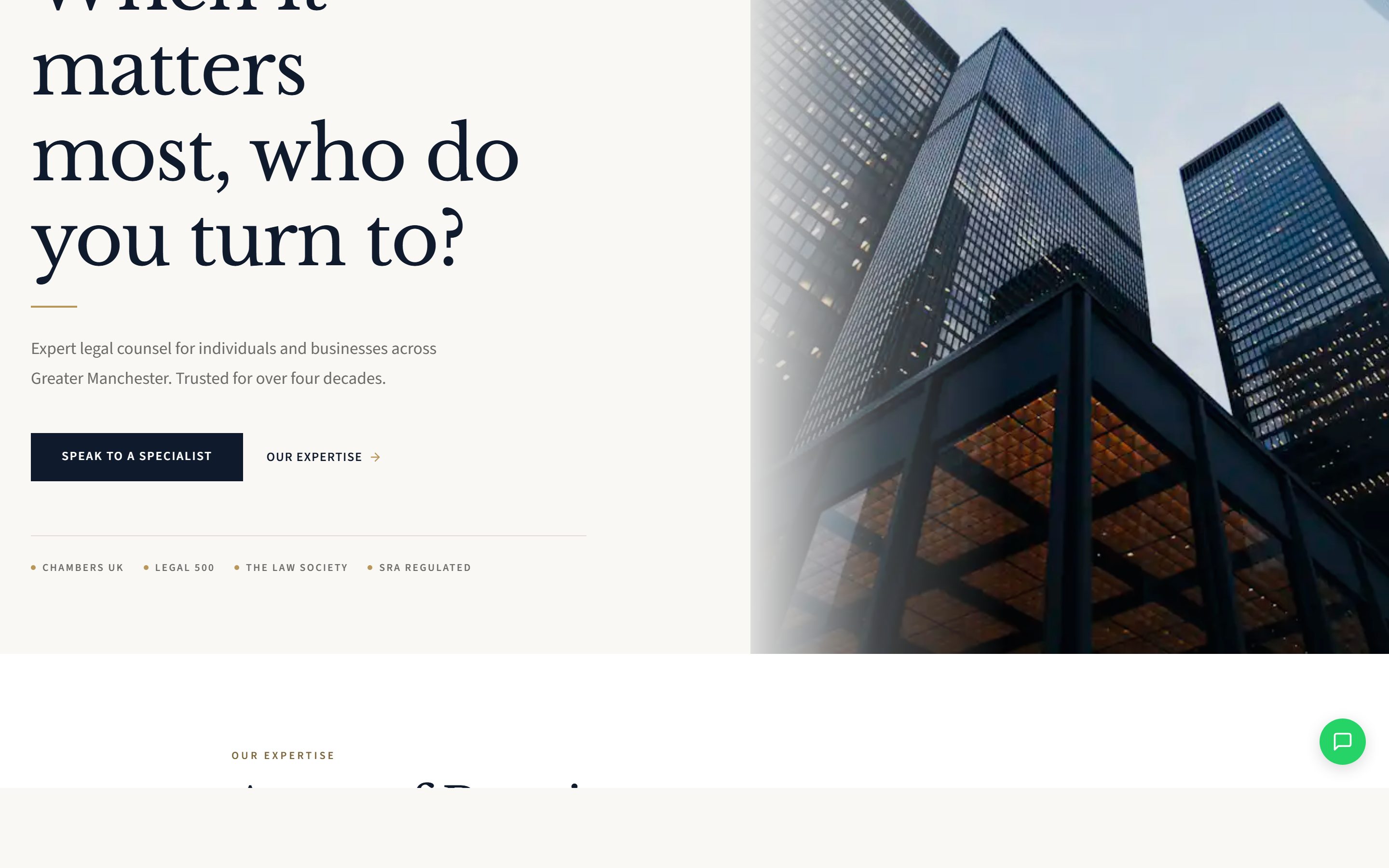 Screenshot of Aldridge & Pryce Solicitors homepage